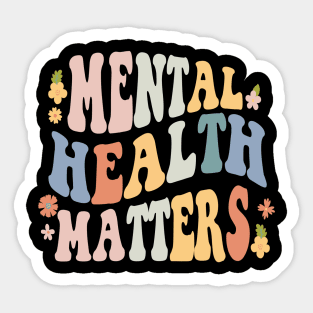 Mental health matters vintage Sticker